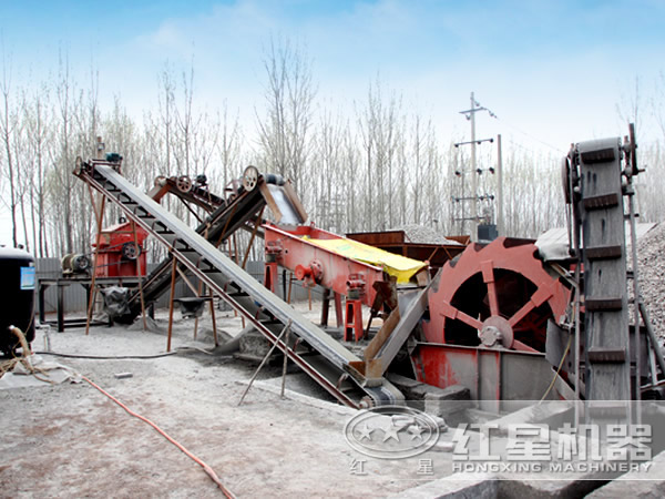 濕式制砂生產線現場圖