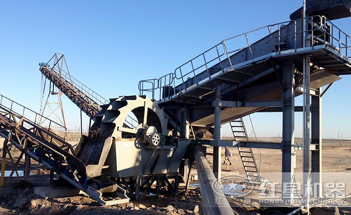 洗砂現場 洗砂現場