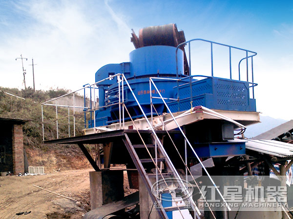 制砂機工作現場