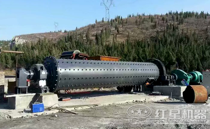 棒磨制沙機工作現場