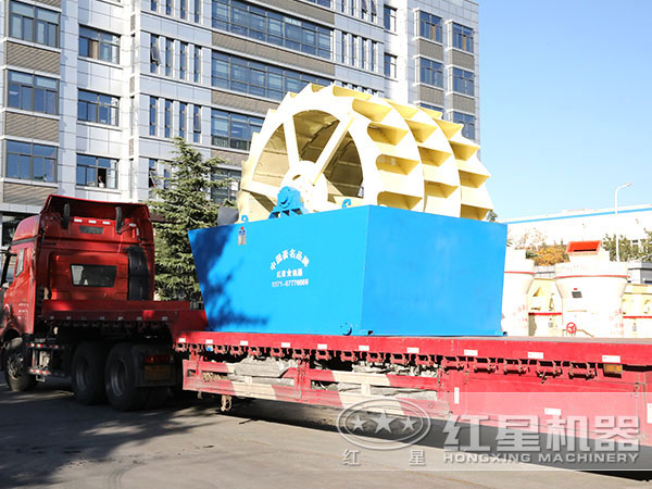 三輪洗石機發貨現場