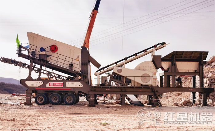 可移動制砂機生產線設備現場