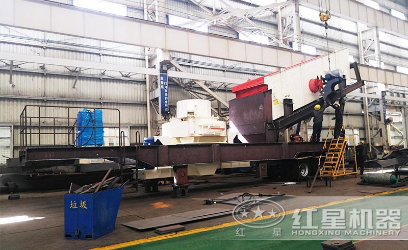 移動式制砂機生產車間 移動式制砂機生產車間