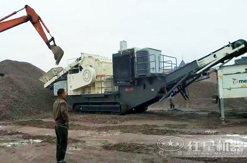 履帶移動細碎制砂機現場展示 履帶移動細碎制砂機現場展示