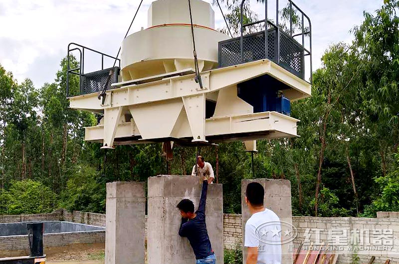 固定式制砂機安裝現場 固定式制砂機安裝現場