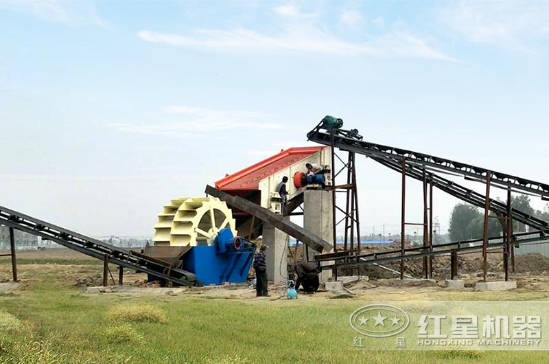 石英砂水洗生產現場 石英砂水洗生產現場