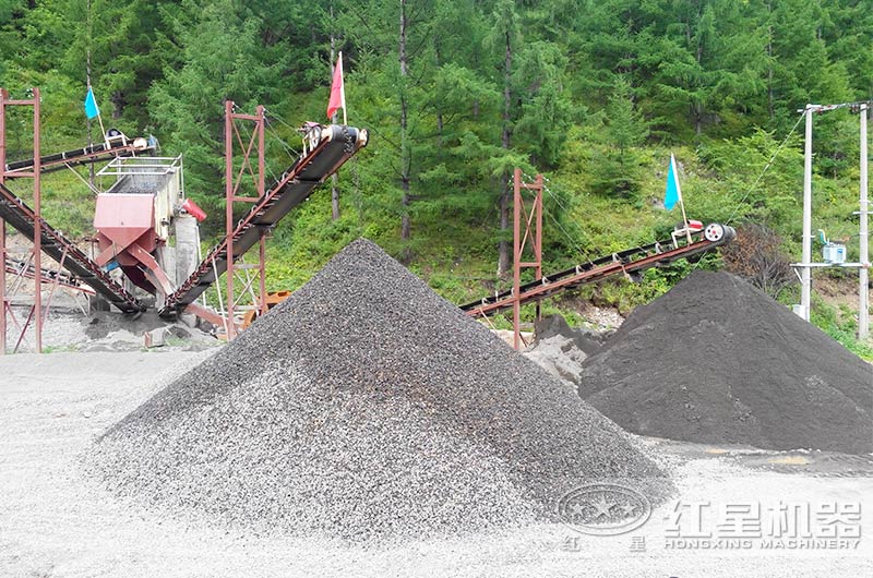 小型石子制砂現場 小型石子制砂現場