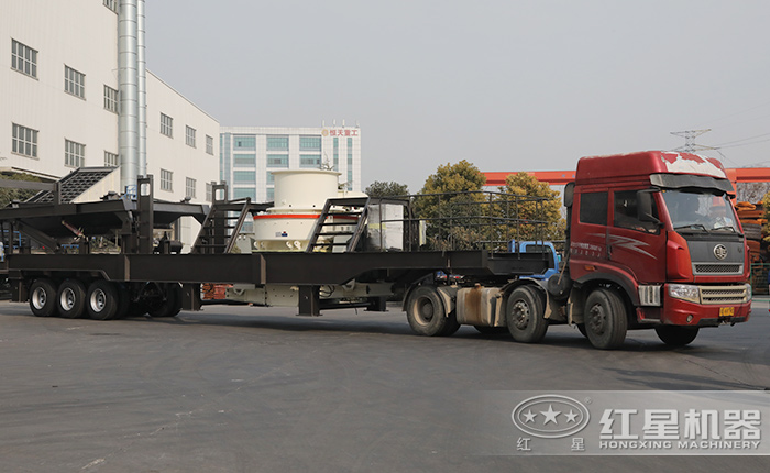 輪胎移動制砂機發往河北地區中 輪胎移動制砂機發往河北地區中