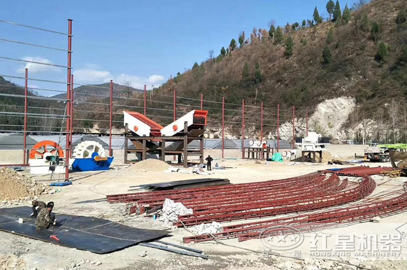 人工制砂室外生產現場 人工制砂室外生產現場