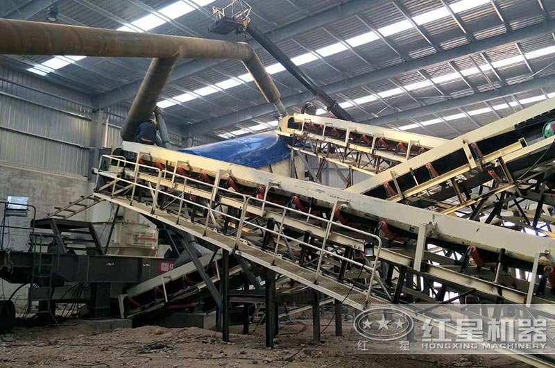 濟源花崗巖移動制砂生產現場 濟源花崗巖移動制砂生產現場