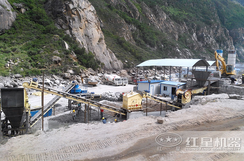 煤矸石粉碎現場