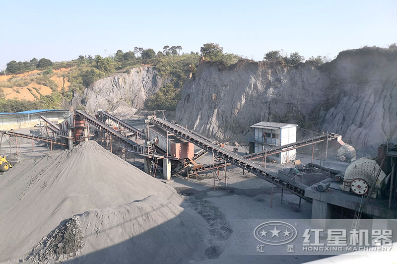 煤矸石破碎現場