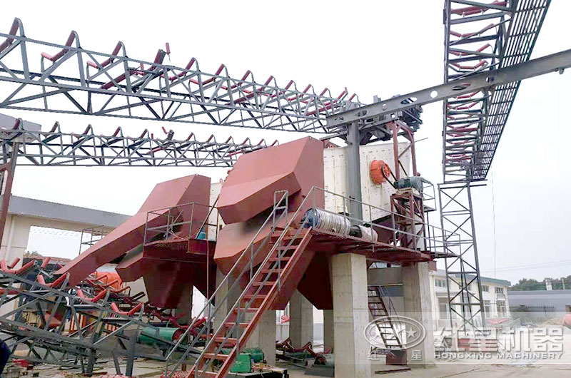 現場實拍，圓振動篩