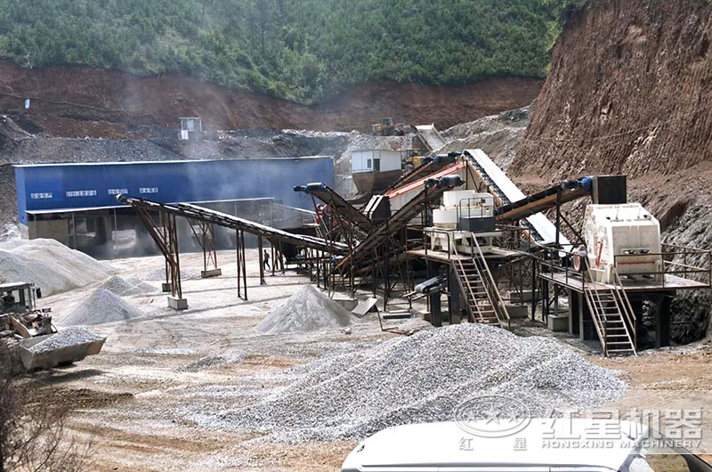 新型干法制砂生產(chǎn)線，破碎硬度較小的物料