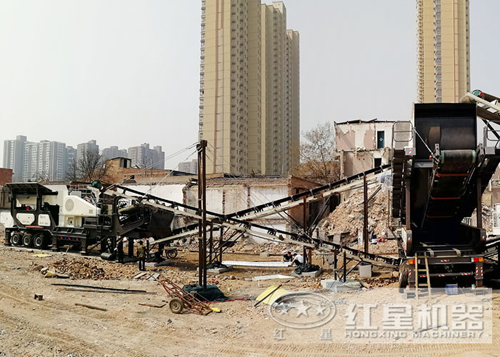 建筑垃圾破碎機處理建筑垃圾現(xiàn)場 建筑垃圾破碎機處理建筑垃圾現(xiàn)場