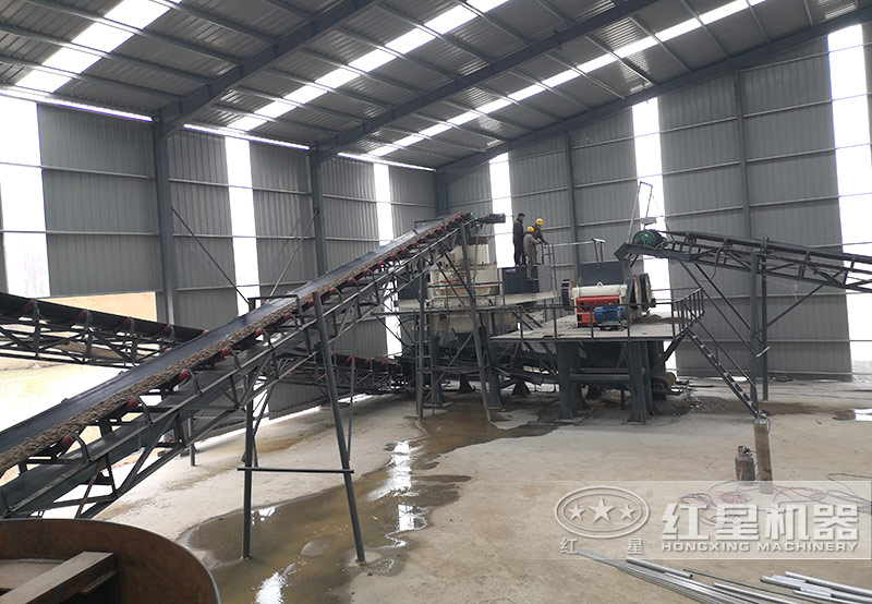 2臺鄂破+沖擊式制砂機配置的生產線 2臺鄂破+沖擊式制砂機配置的生產線